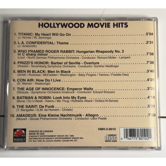 Hollywood Movie Hits CD 1998 The Countdown Singers Titanic, Men in Black - Picture 2 of 5